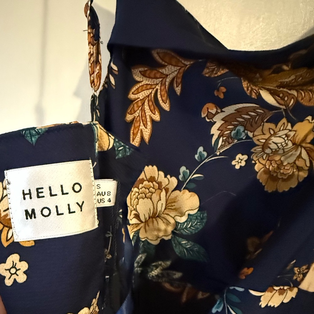 Hello Molly Heart In The Sun Midi Satin Slip Dress New With Tags size small - Picture 7 of 8